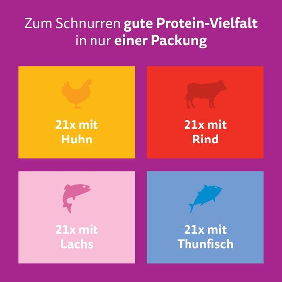 Whiskas Adult 1+ Katzennassfutter Gemischte Auswahl in Gelee, 84 Portionsbeutel, 84x85g (1 Großpackung) – Hochwertiges Katzenfutter nass, für ausgewachsene Katzen