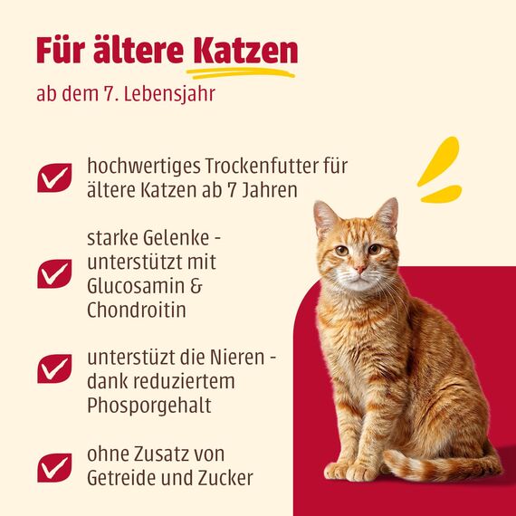 animonda Carny Katzen Trockenfutter mit Huhn + Rind (1 x 10kg), Trockenfutter für Senior Katzen ohne Zucker und Getreide, mit viel frischem Fleisch vom Huhn und mit Rinderprotein