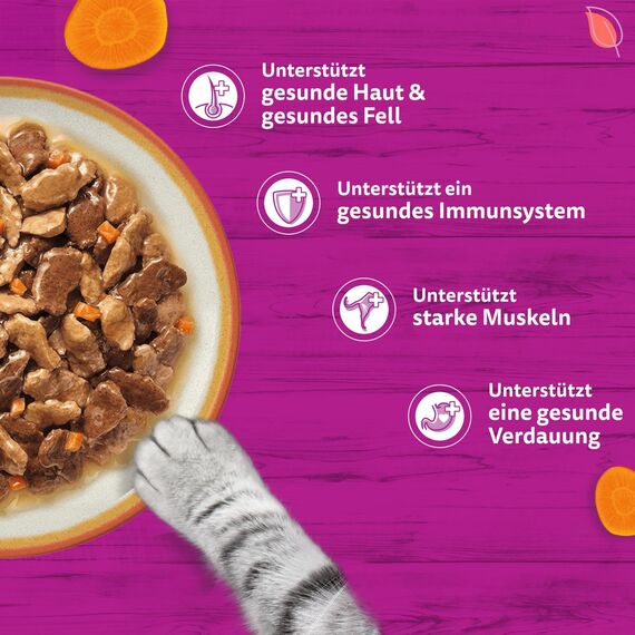 Whiskas 1+ Katzenfutter Tasty Mix Country Collection in Sauce, 24x85g (2 Packungen) – Hochwertiges Nassfutter für ausgewachsene Katzen in 48 Portionsbeuteln