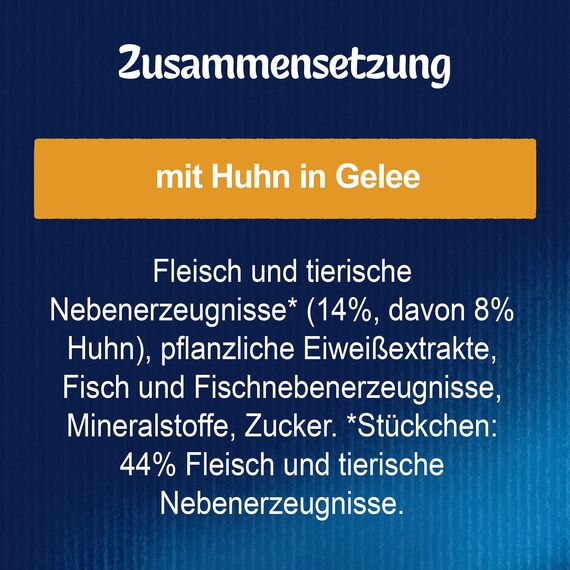 Felix So gut wie es aussieht Katzenfutter nass in Gelee, mit Huhn, 26er Pack (26 x 85g)