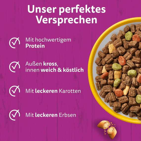 WHISKAS Trockenfutter für ausgewachsene Katzen 3,8kg mit Huhn