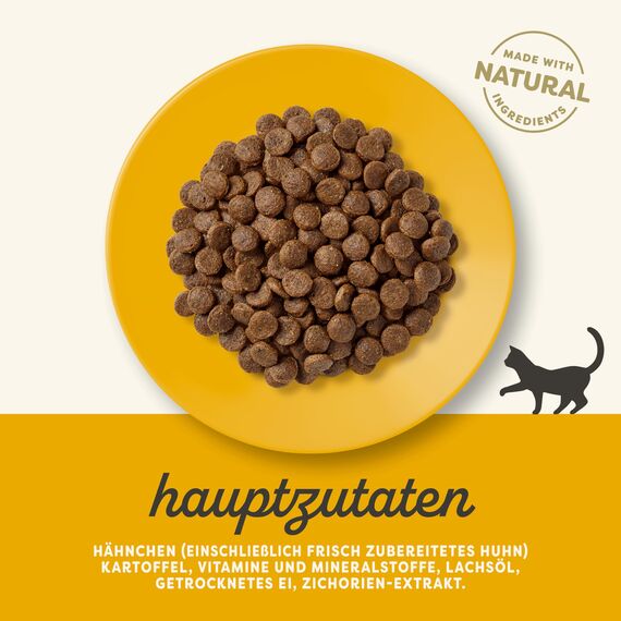 Applaws getreidefreies Katzentrockenfutter mit Huhn für ausgewachsene und reife Katzen, natürlich und vollständig (1x 7,5kg Packung)