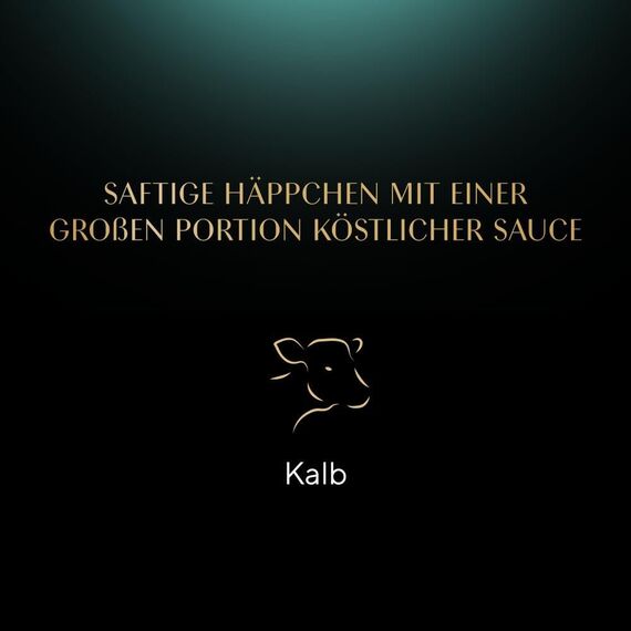SHEBA Schale Nassfutter für Katzen Sauce Collection mit Kalbshäppchen in Heller Sauce 2 x 11 x 85g
