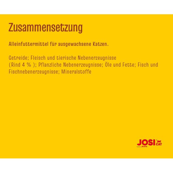JosiCat Tasty Beef (1 x 10 kg) | Adult | Premium Trockenfutter für Katzen | mit herzhaftem Rind - sehr gut verträgliche Rezeptur | Powered by JOSERA | Katzenfutter | Alleinfuttermittel | 1er Pack