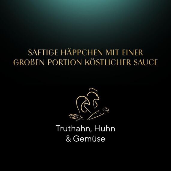 SHEBA Schale Nassfutter für Katzen Sauce Collection mit Truthahn Huhn und Gemüse 2 x 11 x 85g