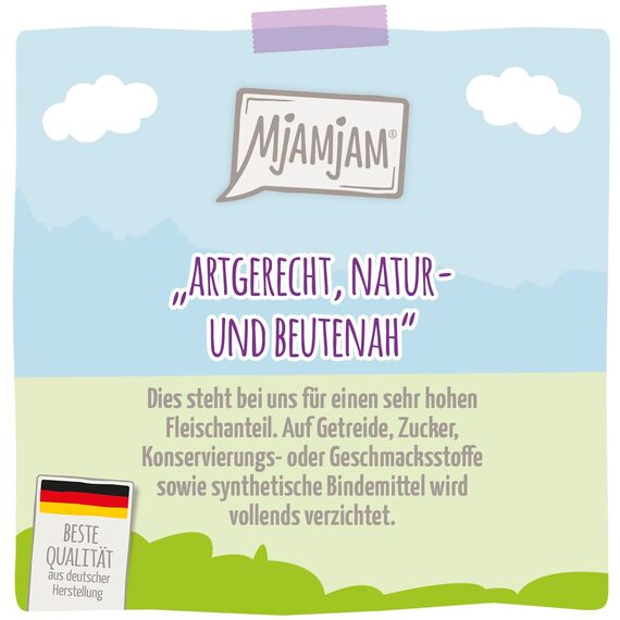 MjAMjAM - Premium Nassfutter für Katzen - schmackhafter Truthahn an leckeren Möhrchen, 6er Pack (6 x 400 g), getreidefrei mit extra viel Fleisch