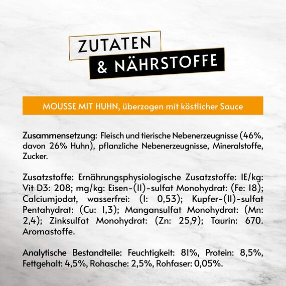 Gourmet Revelations Mousse, Katzenfutter nass, mit Huhn, 24er Pack (24 x 57g)