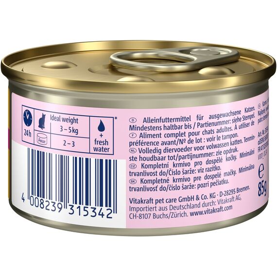 Vitakraft Poésie Mousse, Nassfutter Katze, luftige Mousse, mit Huhn, ohne Zusatz von Zucker und Getreide (12x 85g)
