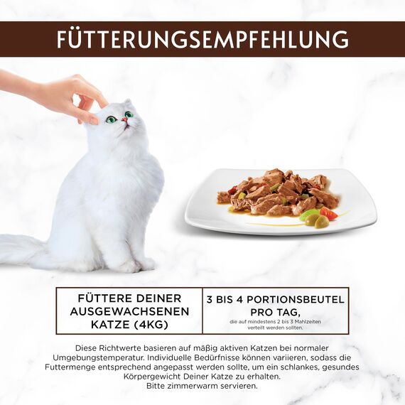 Gourmet A la Carte Katzenfutter nass, Sorten-Mix, 12er Pack (12 x 4 Beutel à 85g)