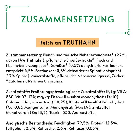 Gourmet Nature's Creation Katzennassfutter in Gelee naturbelassen, Truthahn, 12er Pack (12 x 85g)