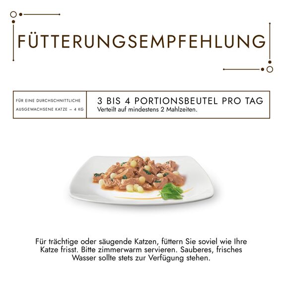 Gourmet A la Carte Katzenfutter nass, Sorten-Mix, 12er Pack (12 x 4 Beutel à 85g)