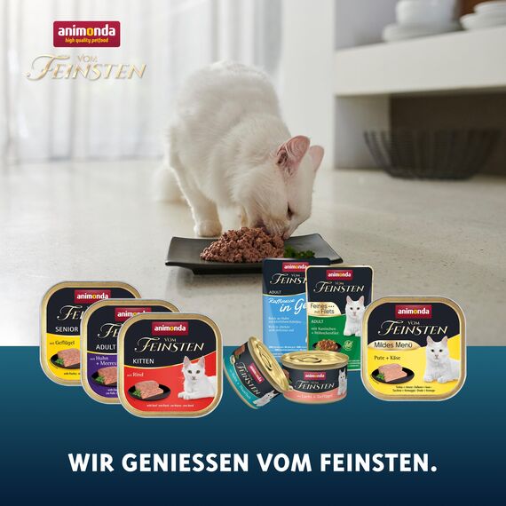 animonda vom Feinsten Senior, Nassfutter für ältere Katzen ab 7 Jahren, Vielfalt für ältere Katzen, 32 x 100 g