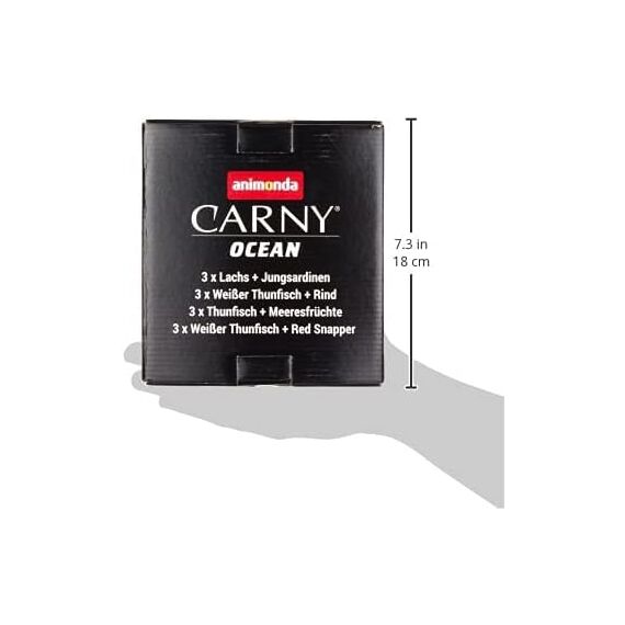 animonda Carny Adult Ocean Meeresvielfalt Nr. 1 (12 x 80 g), Katzennassfutter für ausgewachsene Katzen, Nassfutter mit zartem Fischfilet, Katzenfutter ohne Getreide und Zucker