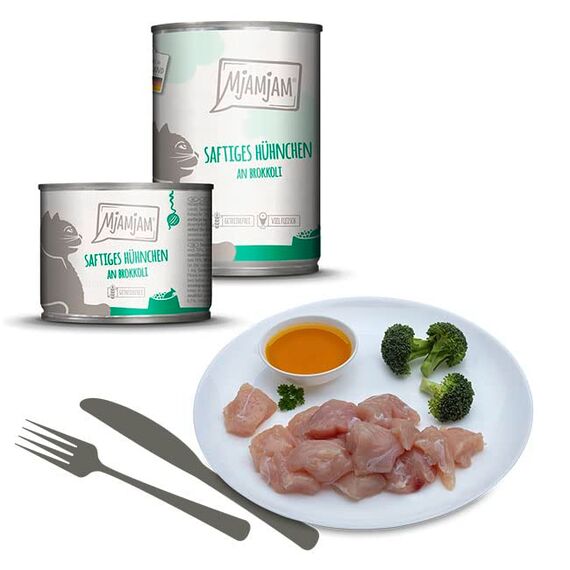 MjAMjAM - Premium Nassfutter für Katzen - Mixpaket 6 für deine Katze, 6er Pack (6 x 200 g), getreidefrei mit extra viel Fleisch