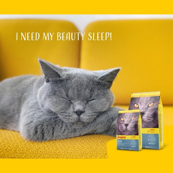 JOSERA Léger (1 x 10 kg) | Adult | Premium Trockenfutter für ausgewachsene sterilisierte oder übergewichtige Katzen | Geflügel | wenig Fett & viel Protein | weizenfrei | Katzenfutter | 1er Pack
