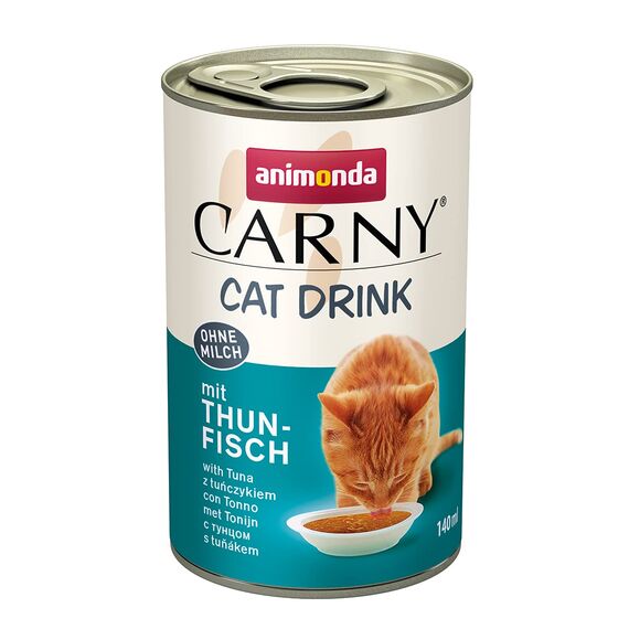 animonda Carny Drink Katzensnack Drink Mix (8 x 140ml), Katzensuppe, Katzensnack ohne Milch, Getreide ohne Zucker