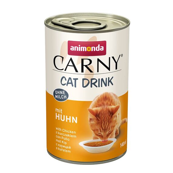 animonda Carny Drink Katzensnack Drink Mix (8 x 140ml), Katzensuppe, Katzensnack ohne Milch, Getreide ohne Zucker