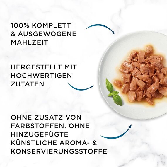 Gourmet Perle Genuss in Gelee Katzenfutter nass mit Huhn und feiner Brathuhnnote 26er Pack (26 x 85g)