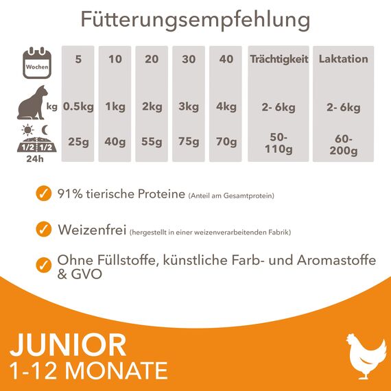 IAMS Junior Katzenfutter trocken mit Huhn - Trockenfutter für Kitten im Alter von 1-12 Monaten, 3 kg