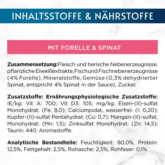 Gourmet Perle Erlesene Streifen Katzenfutter nass, mit Forelle, 26er Pack (26 x 85g)