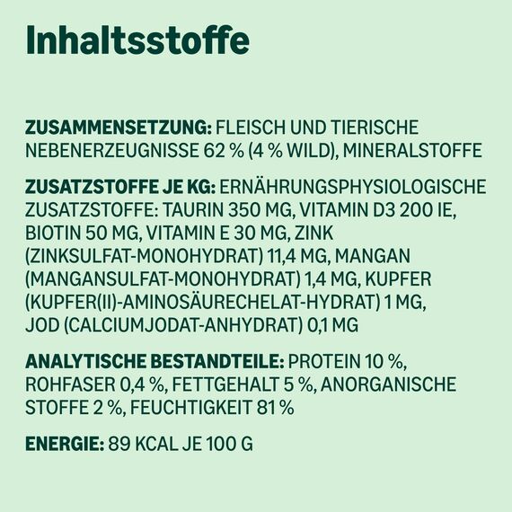 by Amazon Nassfutter für Katzen, Pastete mit Wild, 100g, 16er-Pack