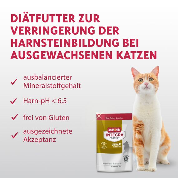 animonda INTEGRA PROTECT Urinary (1 x 1200 g), Katzen Diätfutter bei Harnsteinen, Katzenfutter verringert die Bildung von Struvitsteinen, Trockenfutter für Katzen ohne Getreide
