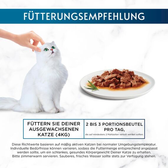 Gourmet Perle Erlesene Streifen Katzenfutter nass, mit Rind, 26er Pack (26 x 85g)