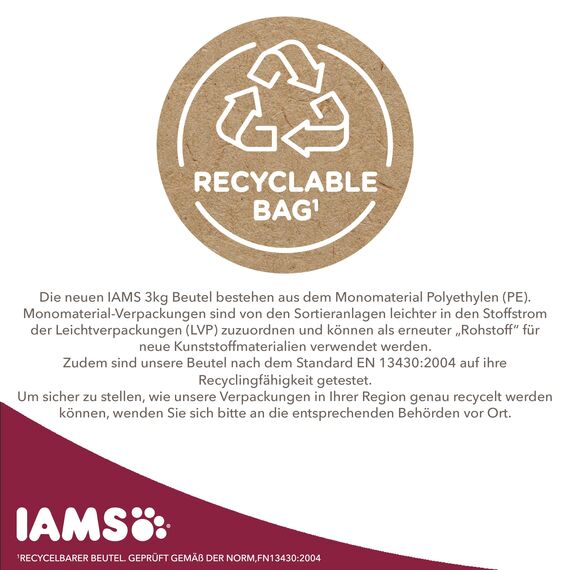 IAMS Sensible Verdauung Katzenfutter trocken - Trockenfutter für Katzen mit empfindlichen Mägen ab 1 Jahr, 3 kg