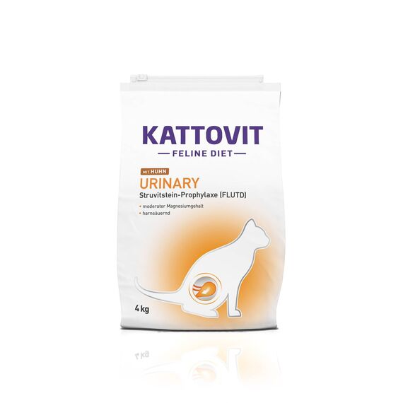 KATTOVIT - Urinary Trockenfutter für Katzen | Katzentrockenfutter für ausgewachsene Katzen mit Harnwegserkrankungen. Diätfutter als Alleinfuttermittel | 4 kg Huhn