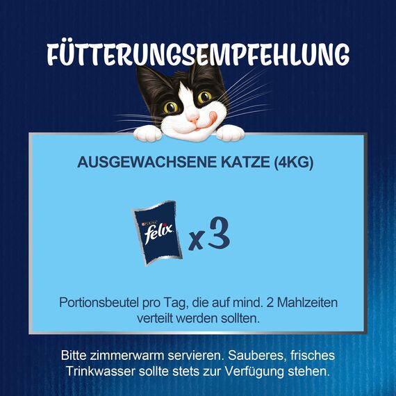 Felix So gut wie es aussieht Senior Katzenfutter nass in Gelee, Sorten-Mix, 6er Pack (6 x 12 Beutel à 85g)