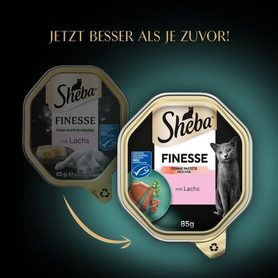SHEBA® Schale Finesse Pastete/Mousse mit Lachs MSC 2 x 11 x 85g