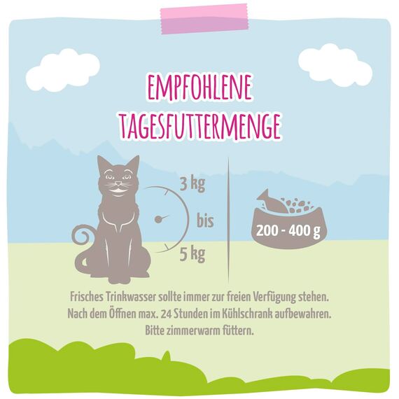 MjAMjAM - Premium Nassfutter für Katzen - saftiges Schwein an leckeren Möhrchen, 6er Pack (6 x 400 g), getreidefrei mit extra viel Fleisch
