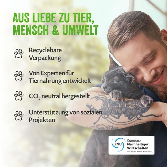 MERA Cats Lachs (2kg), getreidefreies Trockenfutter für ausgewachsene Katzen, nachhaltiges Katzenfutter mit hohem Fleischanteil