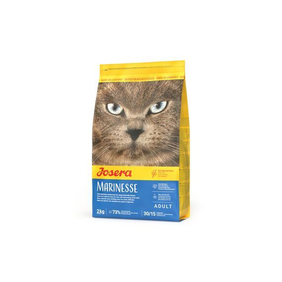JOSERA Marinesse (1 x 2 kg) | Adult | Premium Trockenfutter für ausgewachsene allergische Katzen | Lachs, Kartoffel & Erbse als ausgesuchte Proteinquellen | getreidefrei | Katzenfutter | 1er Pack