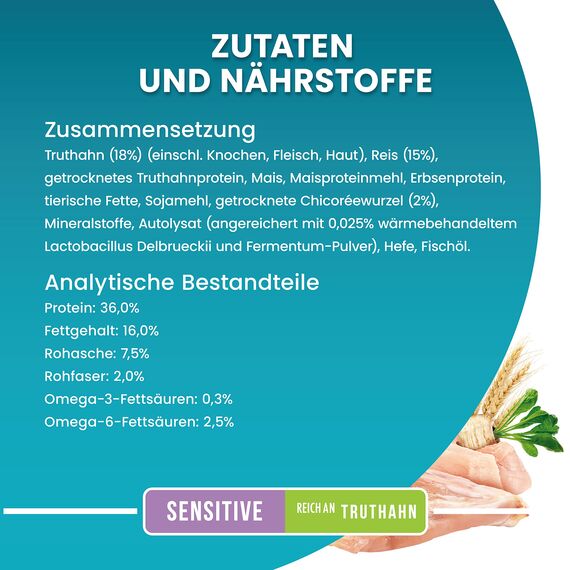 PURINA ONE BIFENSIS Sensitive Katzenfutter trocken, reich an Truthahn, 6er Pack (6 x 750g)