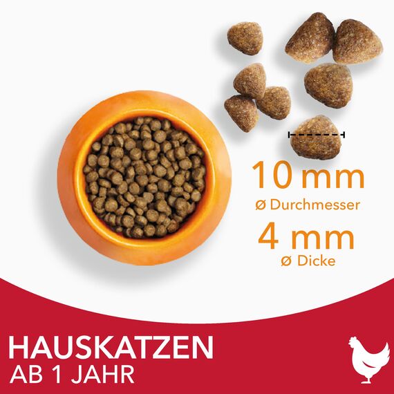 IAMS Indoor Katzenfutter trocken mit Huhn - Trockenfutter für Hauskatzen ab 1 Jahr, 3 kg