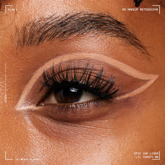 NYX Professional Makeup Epic Ink Eye Liner, Filzstift, Wasserfest, Für präzise Lidstriche, Intensive Farbe und langanhaltender Effekt, Für alle Augenfarben, Vegane Formel, Lil Toasty, 1 Stück