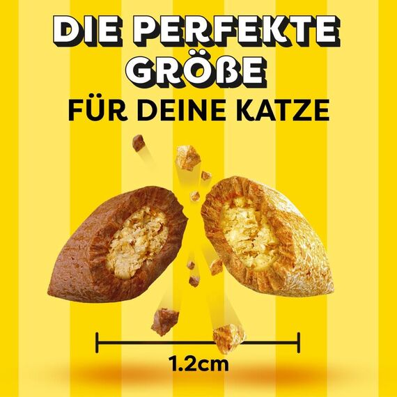 Dreamies Mix Katzensnacks mit Rind & Käse – Außen knusprig & innen cremig – 6 x 60g