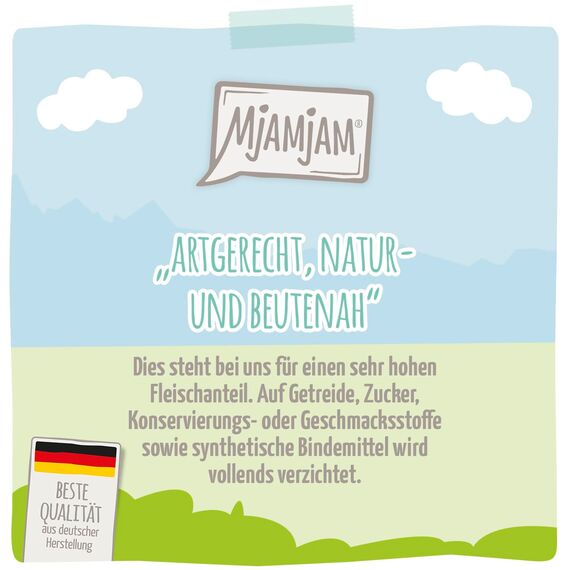 MjAMjAM - Premium Nassfutter für Katzen - Kitten gute Pute mit Lachsöl, 6er Pack (6x800g), getreidefrei