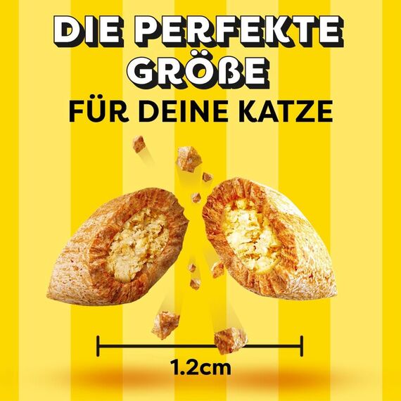 Dreamies Mix Katzensnacks mit Lachs & Käse – Außen knusprig & innen cremig – 6 x 60g