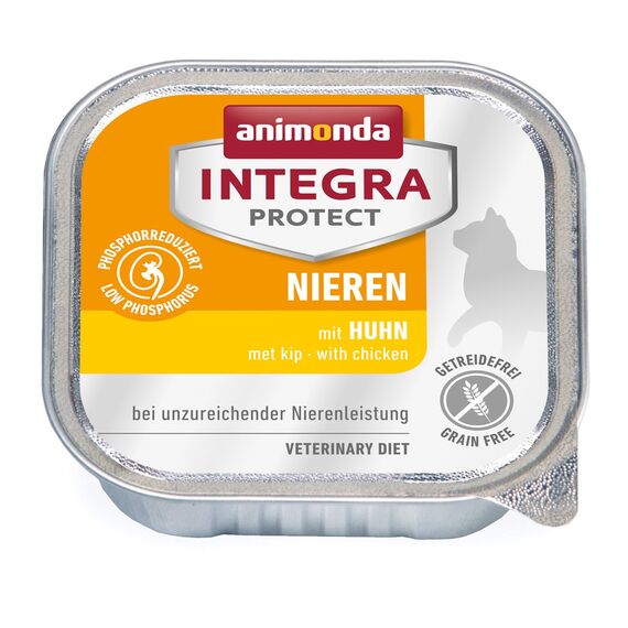 animonda INTEGRA PROTECT Katzenfutter nass Renal (Nieren) Huhn (6 x 100g), vom Tierarzt empfohlen bei Niereninsuffizienz, mit Veterinären entwickeltes Diätalleinfutter für erwachsene Katzen