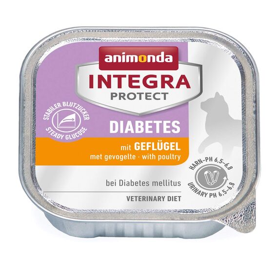 animonda INTEGRA PROTECT Katzenfutter nass Diabetes Geflügel (6 x 100g), vom Tierarzt empfohlen bei Diabetes mellitus, mit Veterinären entwickeltes Diätalleinfutter für erwachsene Katzen