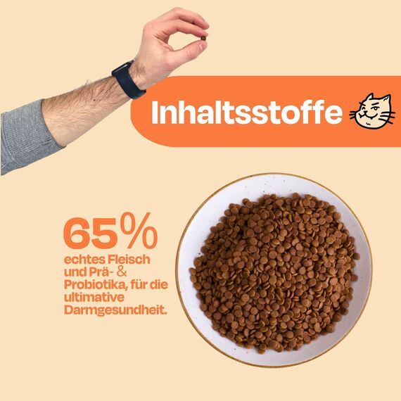 The Better Cat Super Premium Trockenfutter für Katzen | Getreidefreies Katzenfutter Trocken | Hoher Fleischanteil | Ohne Zucker | Mit Probiotika (400g, Huhn)