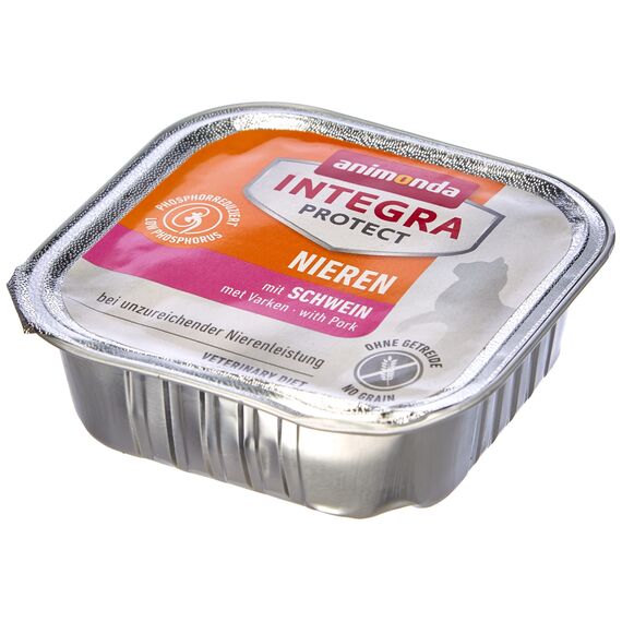 animonda INTEGRA PROTECT Katzenfutter nass Renal (Nieren) Schwein (16 x 100g), vom Tierarzt empfohlen bei Niereninsuffizienz, mit Veterinären entwickeltes Diätalleinfutter für erwachsene Katzen