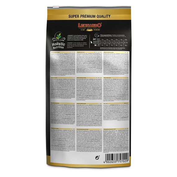 LEONARDO Fresh Duck & Poultry [4kg] Katzenfutter | Trockenfutter mit 85% Frischfleisch für Katzen | Alleinfuttermittel für ausgewachsene Katzen Aller Rassen ab 1 Jahr