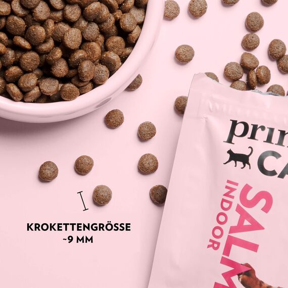PrimaCat - Trockenfutter für ausgewachsene Hauskatzen, Geschmacksrichtung Lachs, 400 g