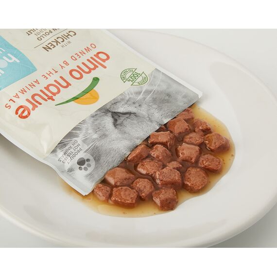 Almo Nature Urinary Help - Feuchtnahrung für ausgewachsene Katzen mit Fisch, mit Huhn - 70g, Packung mit 6