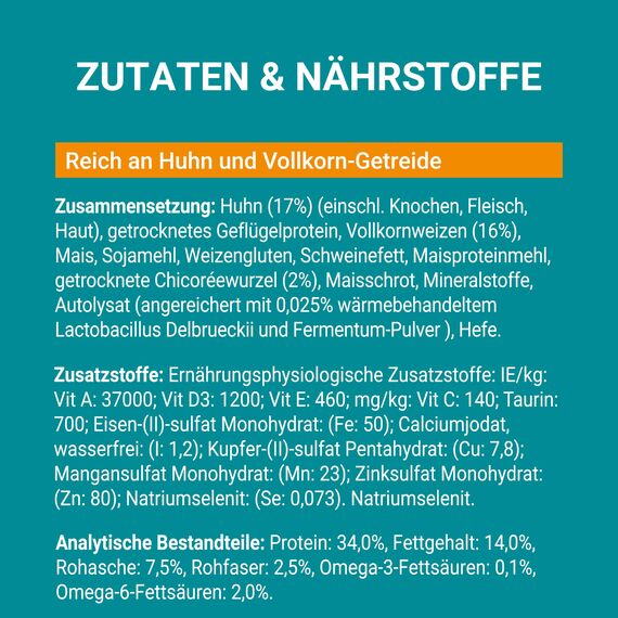 PURINA ONE BIFENSIS Adult Katzentrockenfutter: reich an Huhn, stärkt natürliche Abwehrkräfte, für gesunde Knochen, Haut, Zähne & Harnwege I ab 1 Jahr