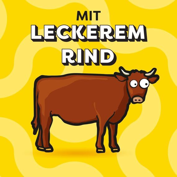 DREAMIES Katzensnacks - 6x60g - mit Rind - Traumhaft knusprige Katzen Leckerlies mit zarter Füllung