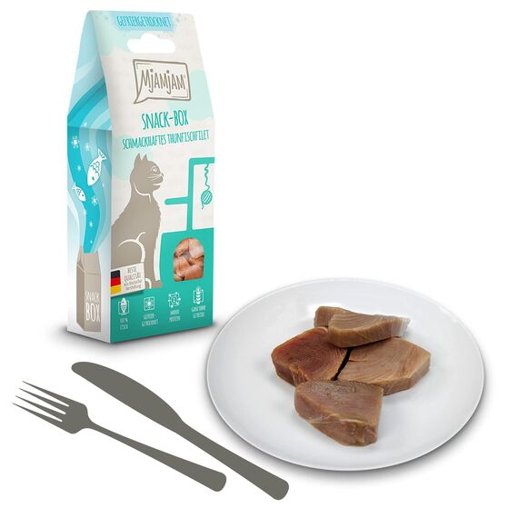 MjAMjAM Snackbox - schmackhaftes Thunfischfilet 5 x 35 g, 1er Pack (1 x 0.175 kilogramm)